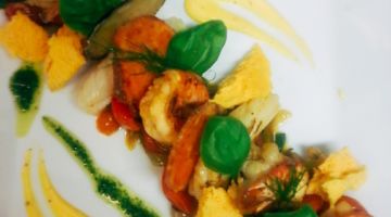 Speisen Geschmackvoll angerichtetes Essen des Restaurants Bei Christian in Massing